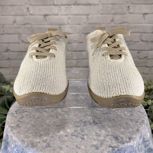Arcopedico LS Beige Stretch Knit Lace-up Sport Casual Walking Shoes WMS 9.5M✨EUC - Picture 2 of 10